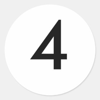 4 RUNDER AUFKLEBER