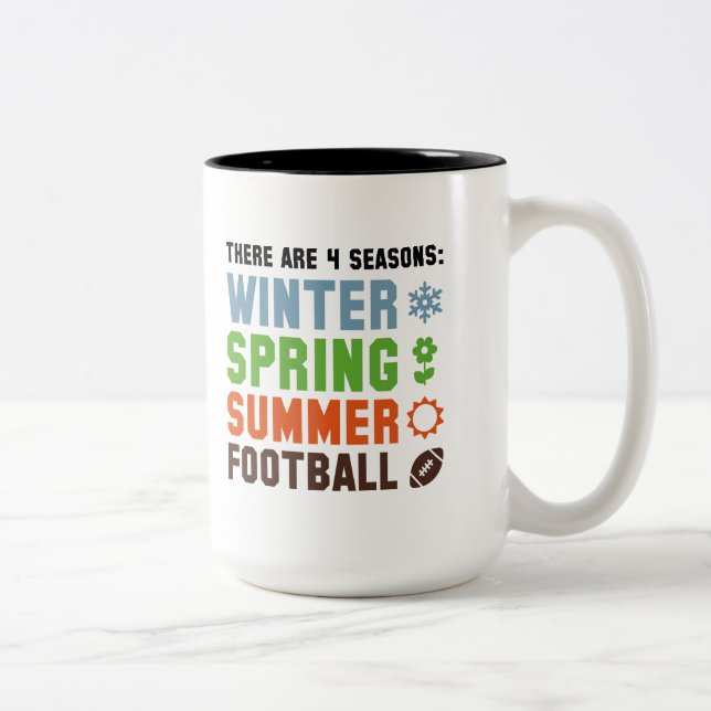 4 Saisons Fußball Zweifarbige Tasse (Rechts)