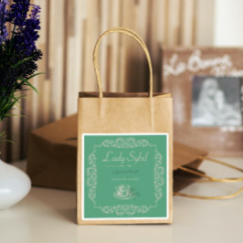 4 Seiten Vintager, benutzerdefinierter grüner Tee Aufkleber