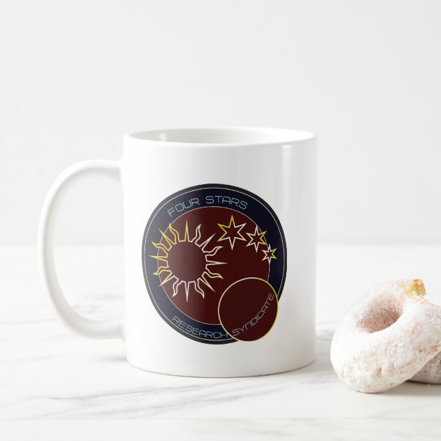 4-Sterne-Forschungssyndikat-Tasse Kaffeetasse (Mit Donut)