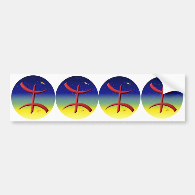 4 Sticker Autocarosserie BerberAmazigh Autoaufkleber (Vorne)