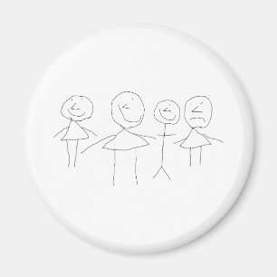 4 STRICHMÄNNCHEN MAGNET