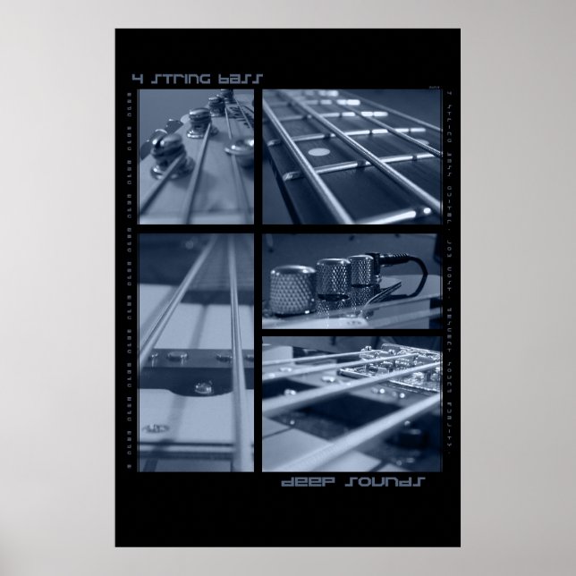 4-String Bass Guitar Poster (Vorne)
