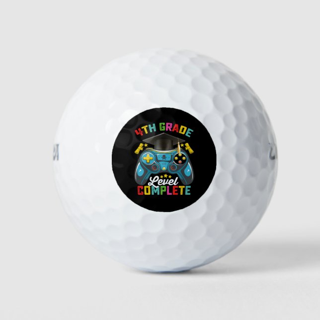 4. Stufe Abschluss Gaming Gamer Golfball (Vorderseite)