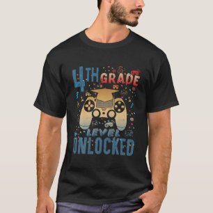 4. Stufe ungesichertes Videospiel zurück zur Schul T-Shirt