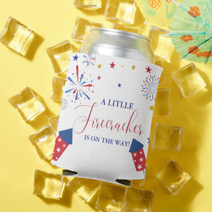 4 t Juli Unabhängigkeitsfirecracker Baby Shower Dosenkühler