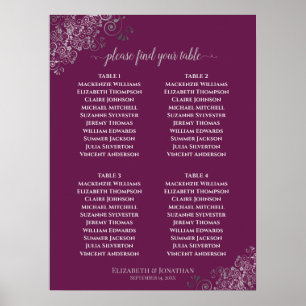 4 Tableau Cassis Mariage gris dentelle Cassis