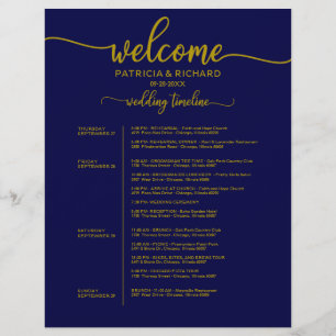 4 Tage Hochzeitswochenende Ausflug Gold Navy Blue