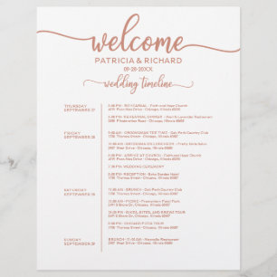 4-Tage-Hochzeitswochenende-Itinerary Rose Gold