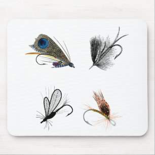 4 Trockene Fischereifische Mousepad