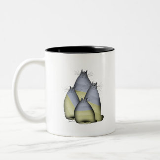 4 Ukraine Katzen Zweifarbige Tasse