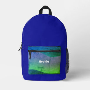4 Uni Vielfalt Reisebezeichnung Rustikal Blau Bedruckter Rucksack
