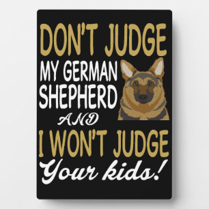 4 Urteile nicht über meinen deutschen Schäferhund, Fotoplatte