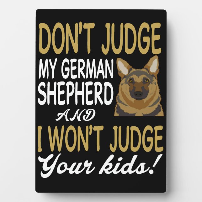 4 Urteile nicht über meinen deutschen Schäferhund, Fotoplatte (Vorderseite)