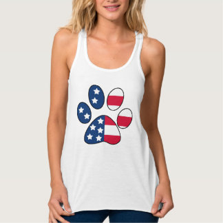 4. US Flagge-Tatzen-Druckes Julis des Tank Top