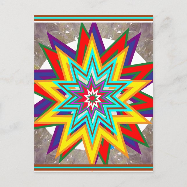 4 Verkauf Karuna Reiki Heilung Symbol Kunst Gesche Postkarte (Vorderseite)