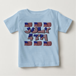 4. von Juli-Flagge Baby T-shirt