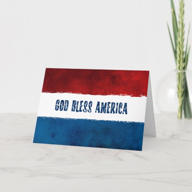 4. von Juli-GOTT SEGNEN AMERIKA-Karte Karte (Vorderseite)