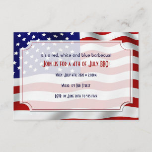 4. von Juli-US Flagge kennzeichnen für immer Einladung