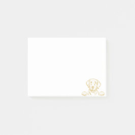 4"x3"-Gelbe Labrador - Nachhinweise Post-it Klebezettel