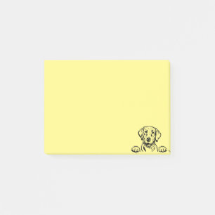 4"x3" Gelbe Post mit schwarzem Lab Post-it Klebezettel