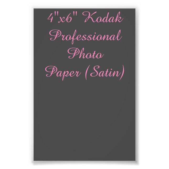 4"x6" Kodak Beruflich Foto Paper (Satin) (Vorne)