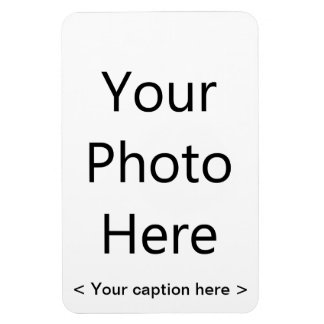4"x6" Portrait Foto Magnet (Schwarzer Text)