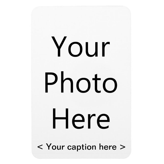 4"x6" Portrait Foto Magnet (Schwarzer Text) (Vertikal)