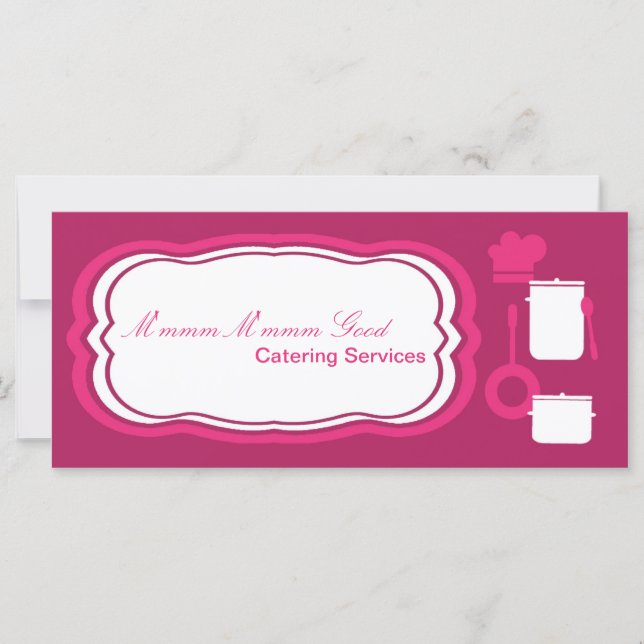 4"x9" Geschenkgutschein Hot Pink Catering Food (Vorderseite)