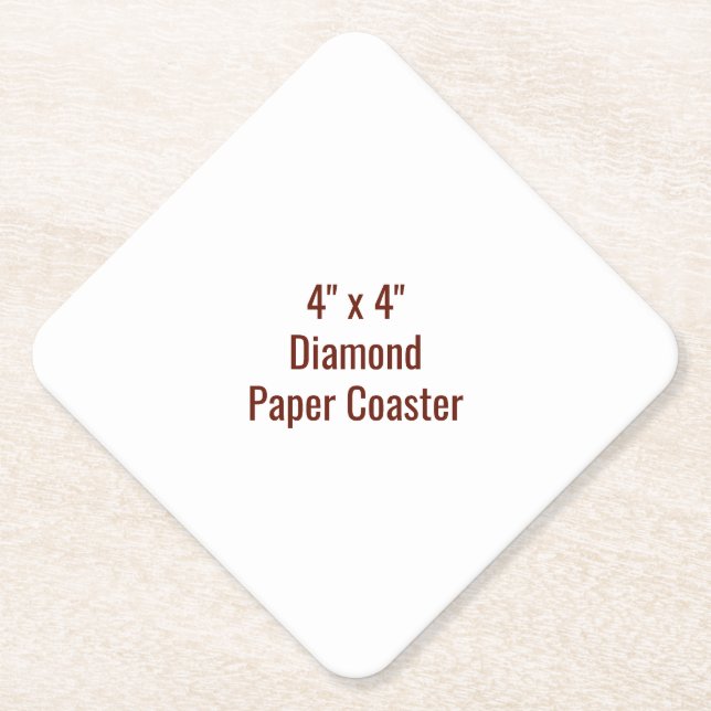 4" x 4" Diamant Untersetzer (Vorderseite)