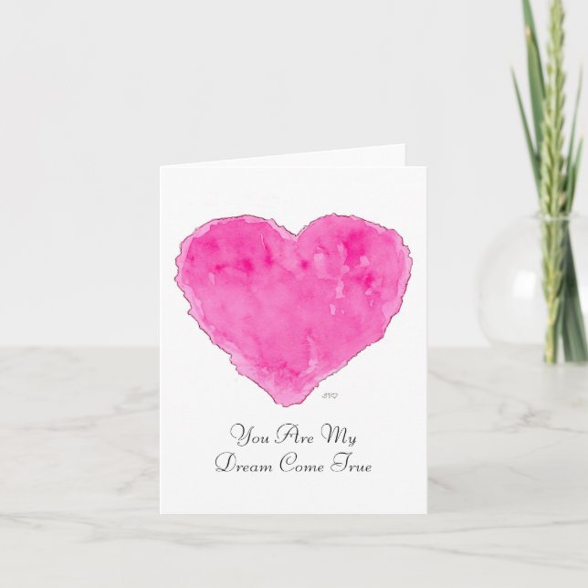 4" x 5,6" Faltkarte für den Valentinstag (Vorderseite)