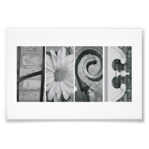 4 x 6 Hoffnungs-Alphabet-Buchstabe-Fotografie Fotodruck