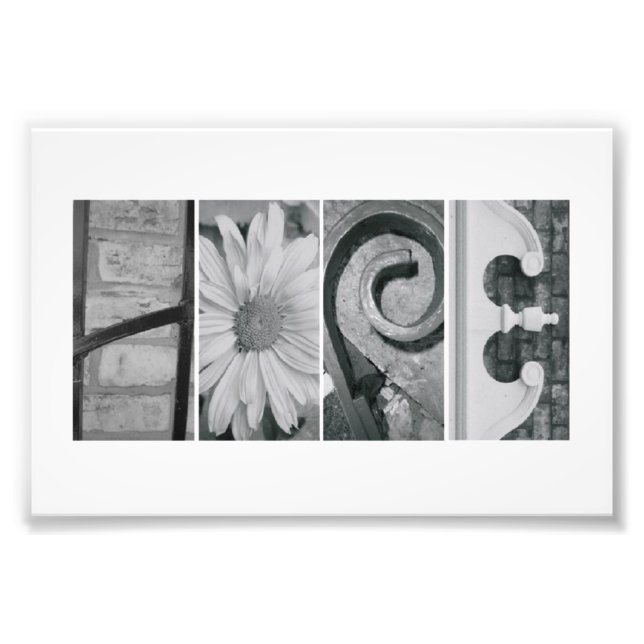 4 x 6 Lettre alphabet d'espoir Photographie (Devant)