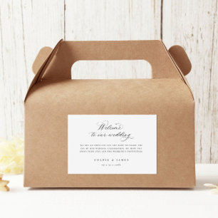 4 x 6 Welcome Geschenkboxen Labels Hotel Bag Stick