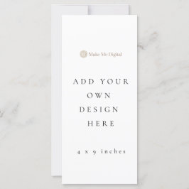 4 x 9 Zoll Add your own Design Wedding Program/Men
