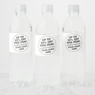 4 x Étiquettes personnalisées pour bouteilles d'ea