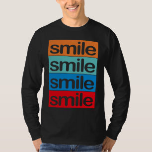 4 x Lächeln Bunt, schön, positiv Sagen T-Shirt