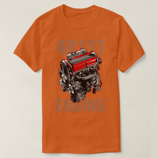 4B11T Motor Mitsubishi Lancer Evo X TShirt (Design vorne)