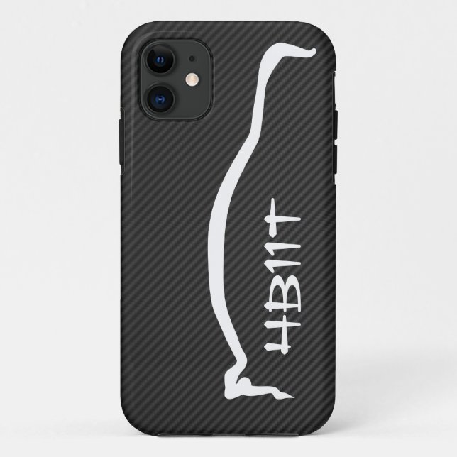 "4B11T" Weiß-Silhouette der Evolutions-X Case-Mate iPhone Hülle (Rückseite)