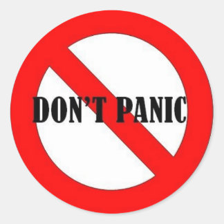 4DON NICHT PANIC RUNDER AUFKLEBER