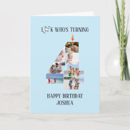 4e anniversaire Carte photo