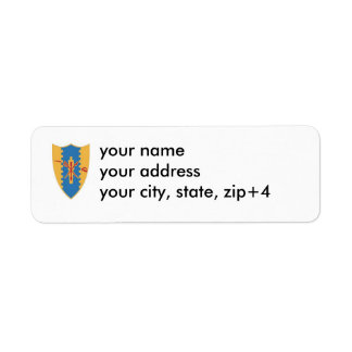 4e étiquette d'adresse de retour de la crête de ca