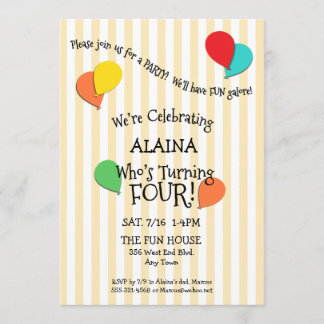 4e fête d'anniversaire Ajouter une invitation de b