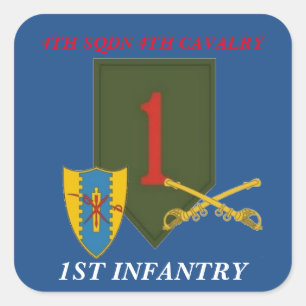 4ème AUTOCOLLANTS d'INFANTERIE de 4ème CAVALERIE