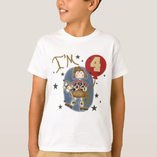 4ème T-shirts et cadeaux d'anniversaire de cow-gir