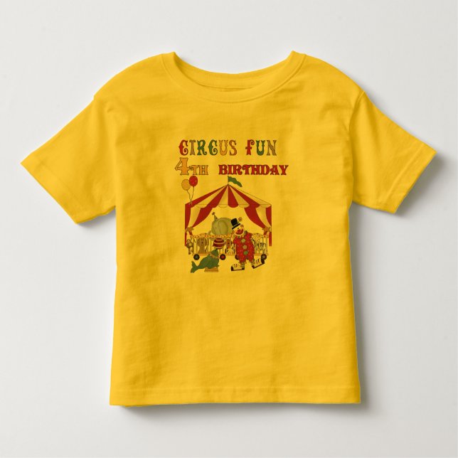 4èmes T-shirts et cadeaux d'anniversaire de cirque (Devant)