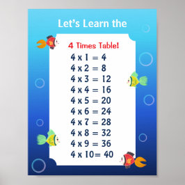 4er-Reihe Poster für Kinder | Ozean-Mathematik