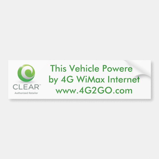 4G2GO WiMax Autoaufkleber (Vorne)
