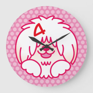 4Hunde ア コ Große Wanduhr