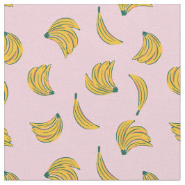 (4in) Coole Bananenbilder im rosa Hintergrund Stoff